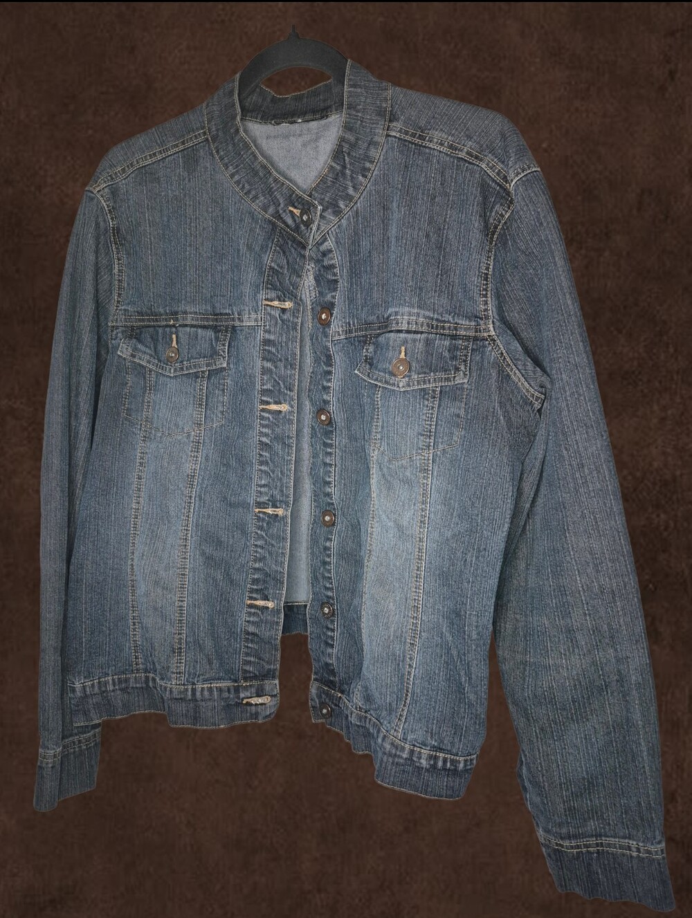 Contrast Jeans Blue Denim Jean Jacket